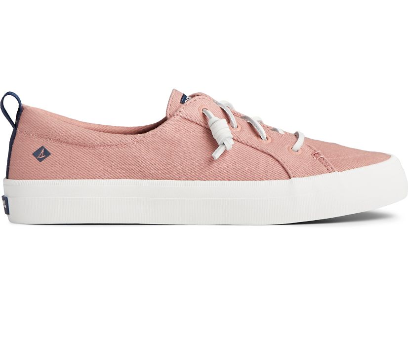 Sperry Crest Vibe Seasonal Twill Sneakers - Women's Sneakers - Pink [SO8192356] Sperry Top Sider Ire